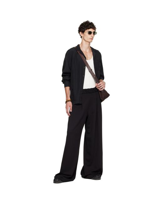 Dries Van Noten Black Embroidered Shirt for men