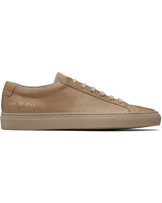 Common Projects Black Taupe Achilles Premium Sneakers for men