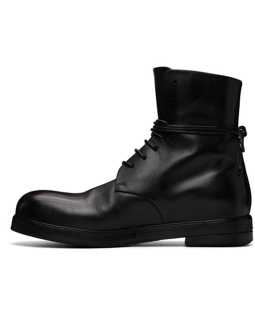 Marsèll Black Zucca Zeppa Combat Boots for men