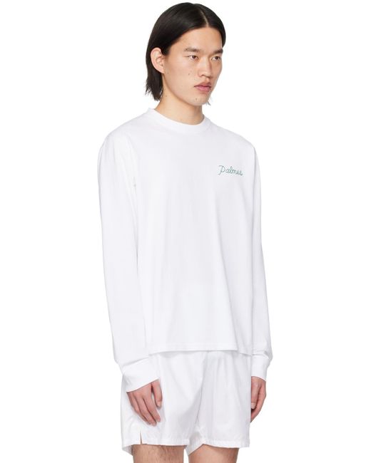T-shirt à manches longues sunset blanc Palmes pour homme en coloris White