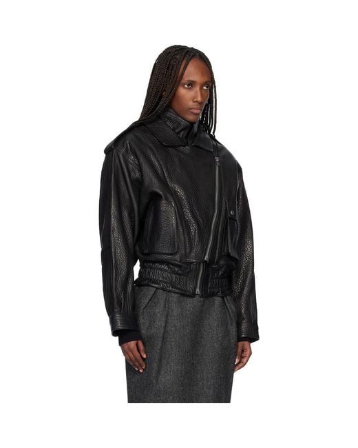 Isabel Marant Black Aneli Leather Jacket