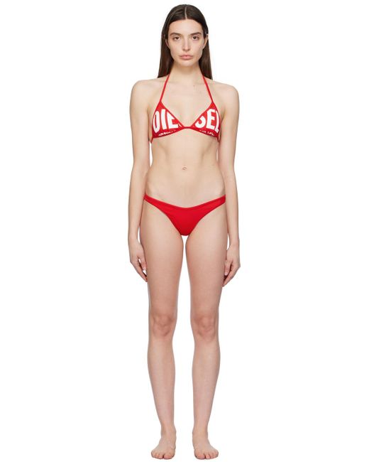 Hut de bikini bfb-sees et culotte de bikini bfpn-punchy-x rouges DIESEL en coloris Black