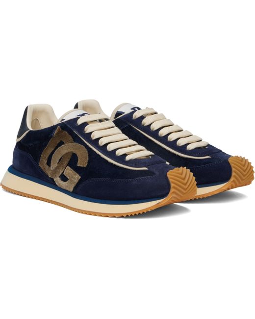 メンズ Dolce & Gabbana ネイビー 'Dg' Cushion スニーカー Blue