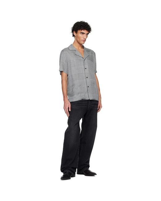 Balmain Black Pyjama Printed Prince Of Wales Shirt for men