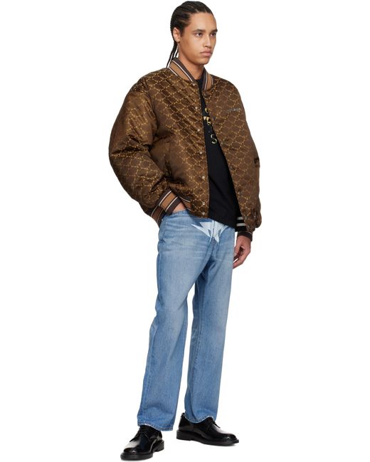 A Bathing Ape Black Abc Camo Jacquard Reversible Bomber Jacket for men