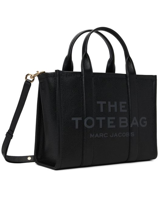 Marc Jacobs Black 'The Leather Medium' Tote