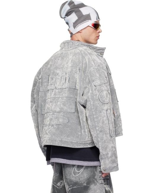 PDF Gray 'The Doctor' Denim Jacket for men