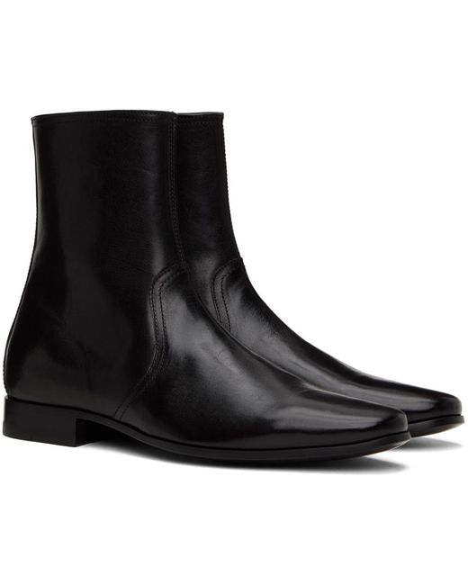 Pierre Hardy Black 400 Leather Chelsea Boots for men