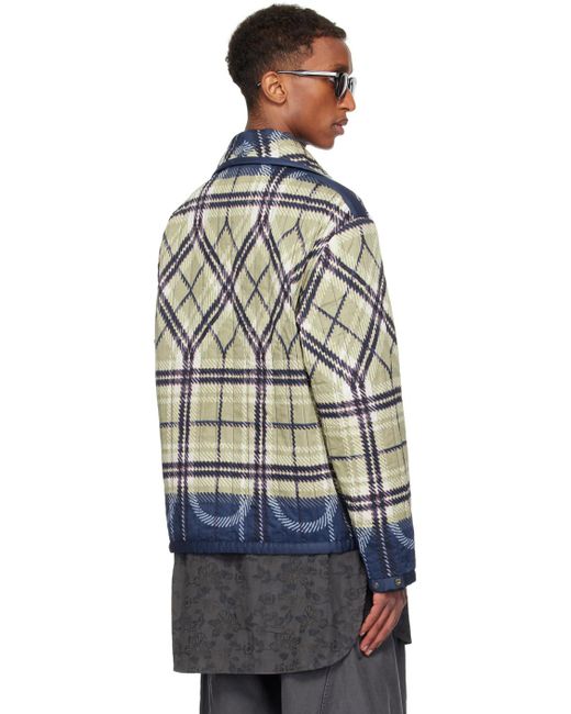 Craig Green Quilted Plaid Fade Jacket in Black for Men Lyst UK
