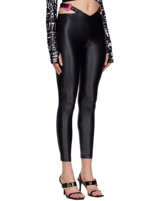 Versace Black Shiny leggings