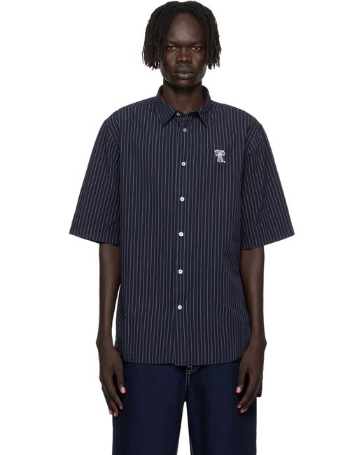 Acne Blue Stripe Button-Up Shirt for men