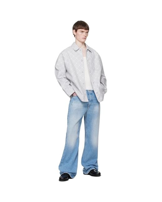 Casablanca White Monogram Workwear Jacket for men