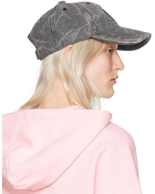 Acne Pink Gray Patch Cap