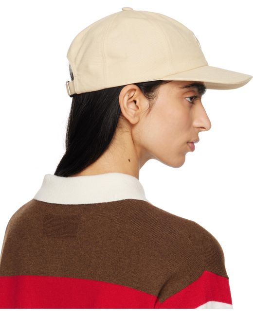 Maison Kitsuné ベージュ ベビーフォックス キャップ Red