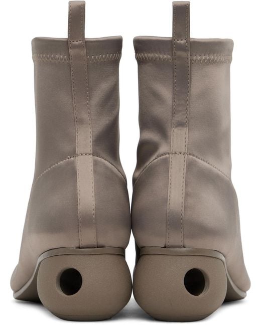 Issey Miyake Gray Taupe United Nude Edition Carve Boots