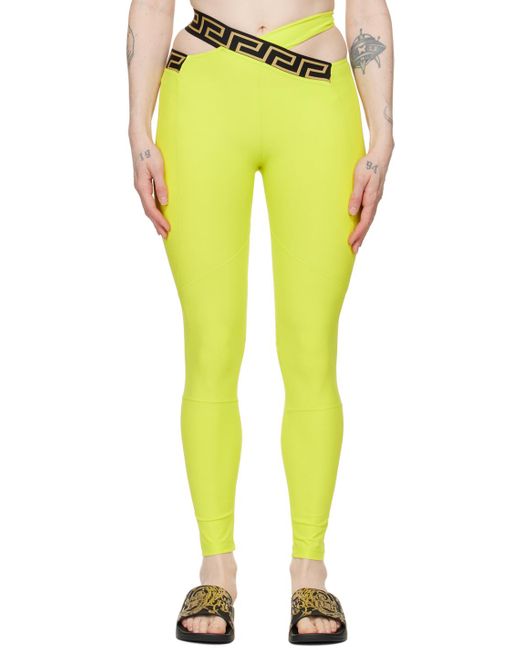 Versace Yellow Greca Border leggings