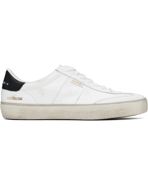Golden Goose Deluxe Brand Black Soul Star Leather Sneakers for men
