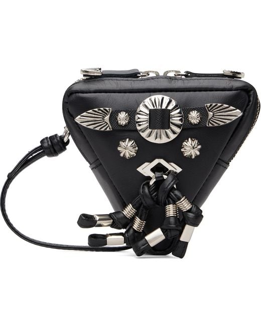 Toga Virilis Black Triangle Shoulder Bag for men