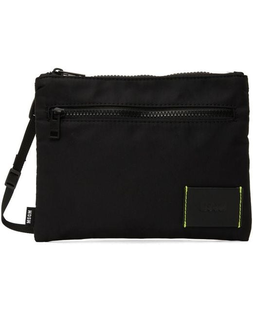MSGM Black Logo Messenger Bag for Men Lyst