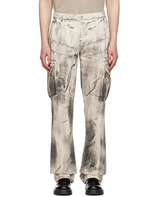 RTA Natural Off- Theo Cargo Pants for men