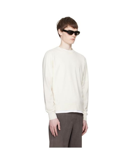 Entire studios Black Knit Crewneck Sweater for men