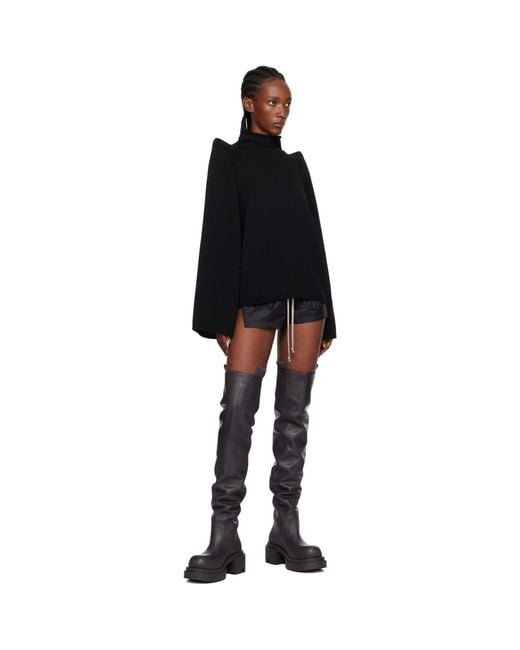 Rick Owens Black Concordians Wader Bodun Tall Boots
