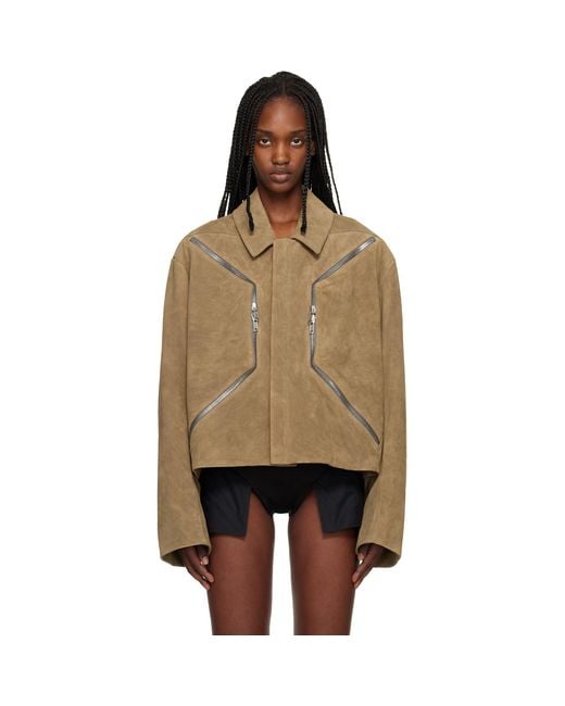 Rick Owens Multicolor Temple Heizer Mac Suede Jacket