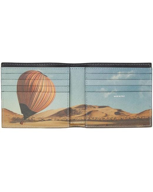 Paul Smith Black 'signature Stripe Balloon' Interior Billfold Wallet for men