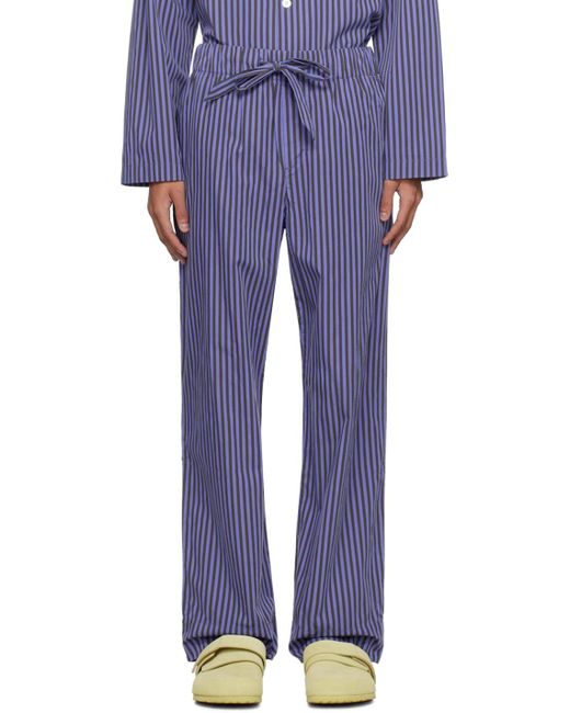 Tekla Blue Drawstring Pyjama Pants for men