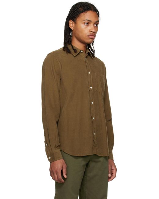 Norse Projects Green Tan Osvald Shirt for men