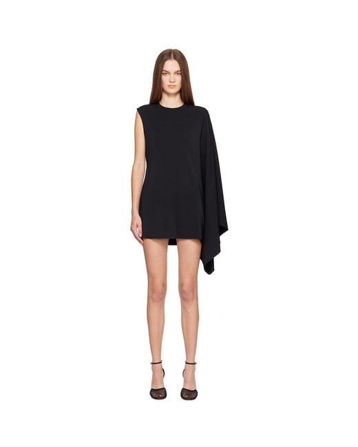 Alaïa Black Asymmetric Kaftan Minidress