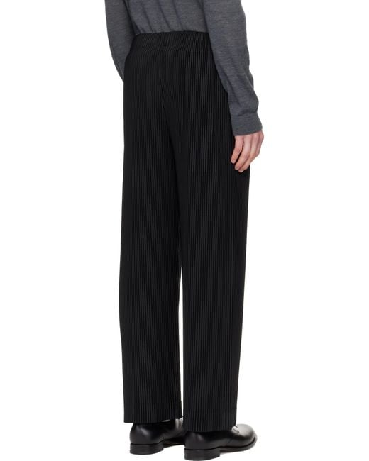 Homme Plissé Issey Miyake Black Monthly Colors October Trousers for men
