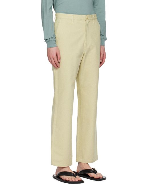 Auralee Multicolor Garment-Washed Trousers for men