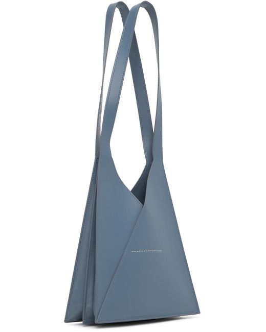 MM6 by Maison Martin Margiela Blue Mini Triangle 6 Bag for men
