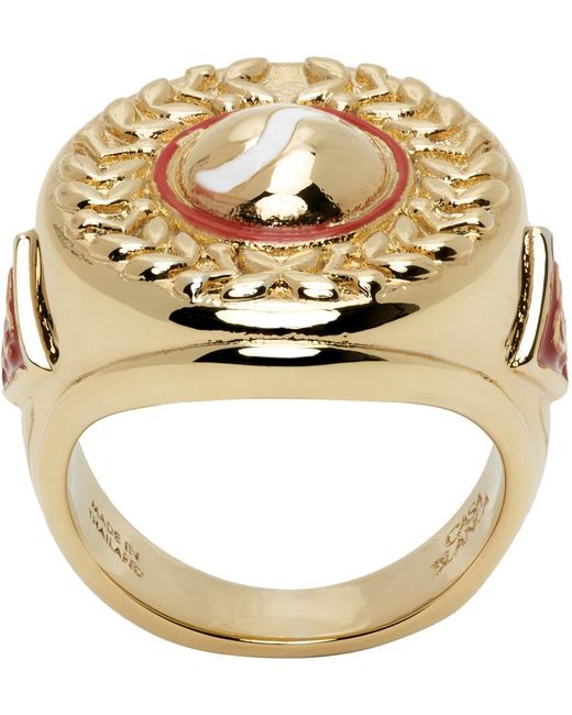 Casablancabrand Metallic Sport Medallion Ring for men