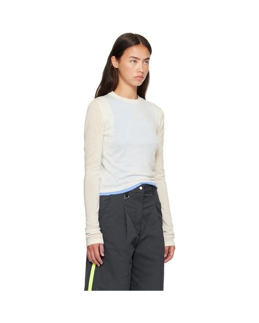 Nike White Sportswear Airreverent Long-Sleeve T-Shirt