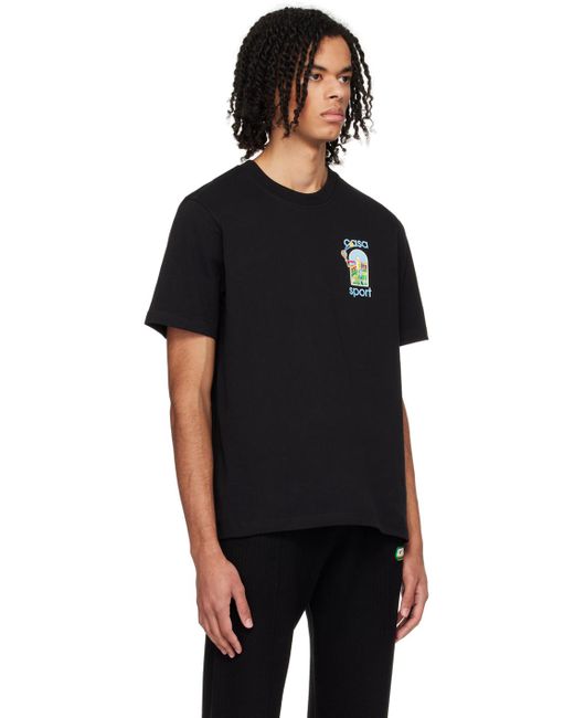 Casablancabrand Black 'le Jeu Coloré' T-shirt for men