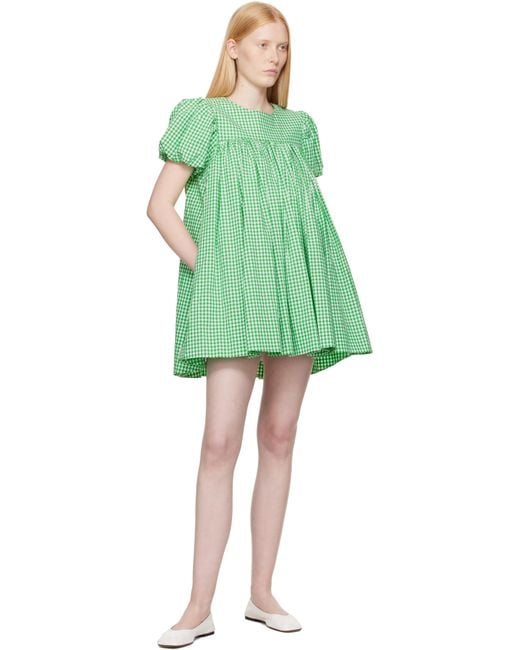 Sandy Liang グリーン Miyo ミニワンピース Green