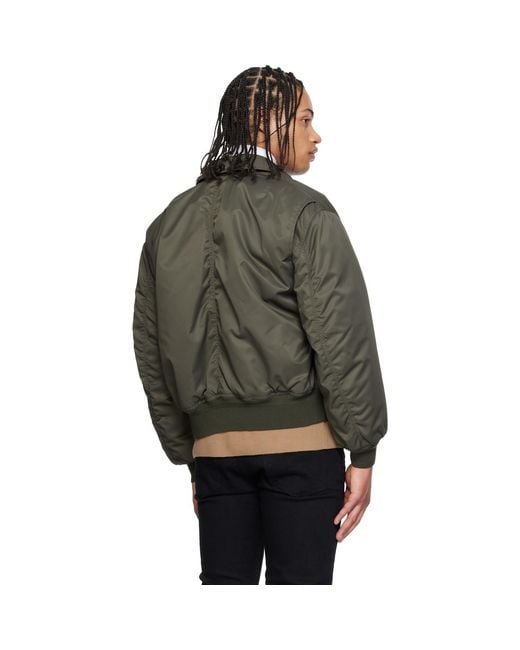 Tom Ford Black Satin Nylon Flight Bomber Jacket for men