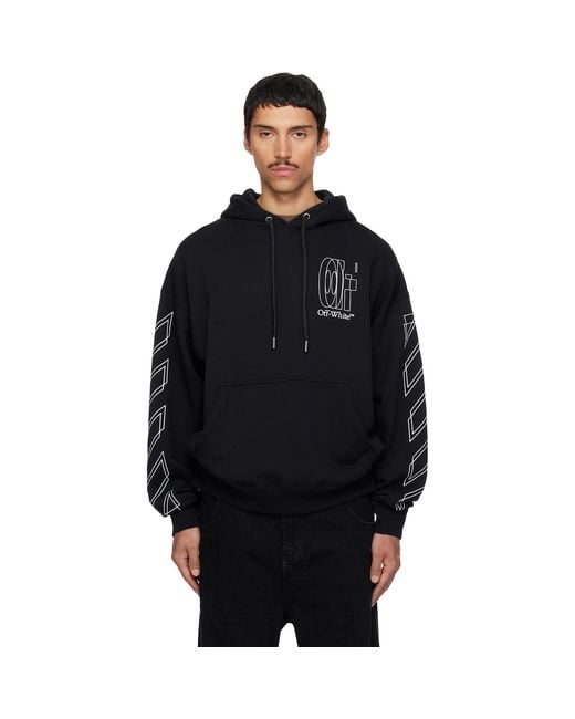 Off-White c/o Virgil Abloh Black Big Double Arrow Skate Hoodie for men