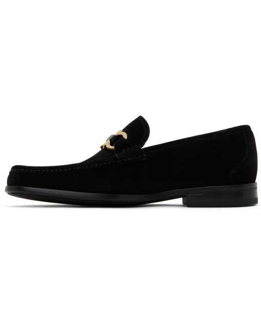 メンズ Ferragamo ブラック Gancini Ornament ローファー Black