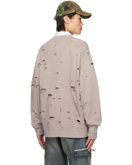 Givenchy Natural Taupe Cutout Sweatshirt for men