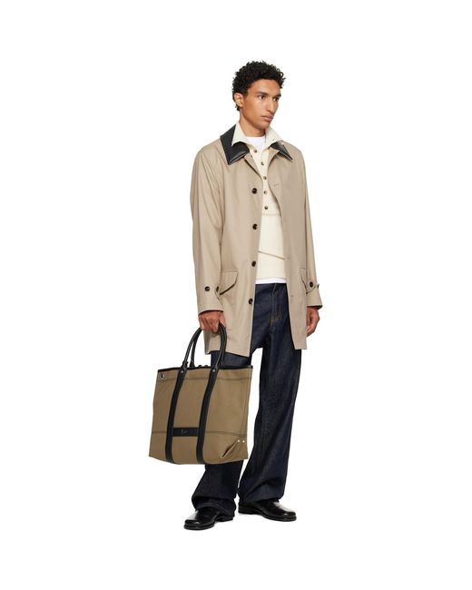 KENZO Black Khaki Paris Utility' Large Reversible Tote for men
