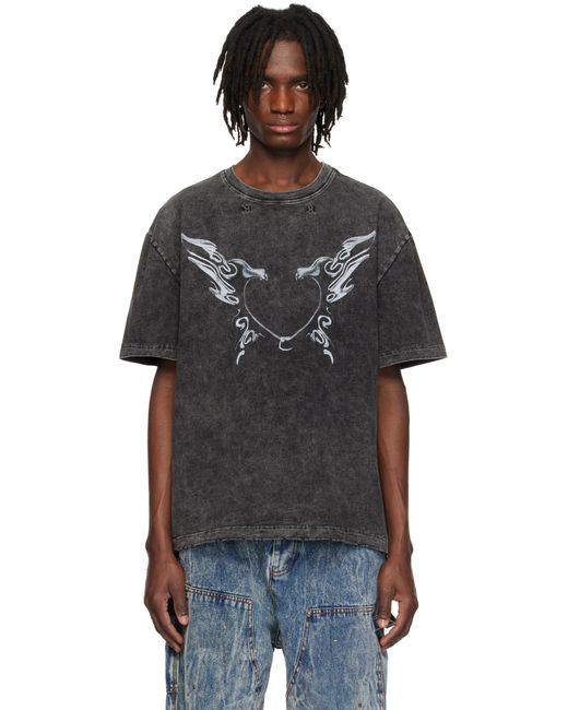 Kusikohc Black Heart T-Shirt for men