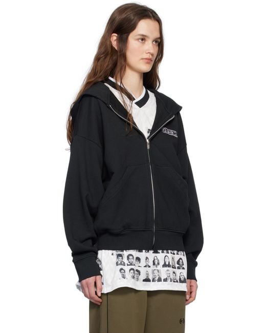 032c Black Routine Zip Hoodie