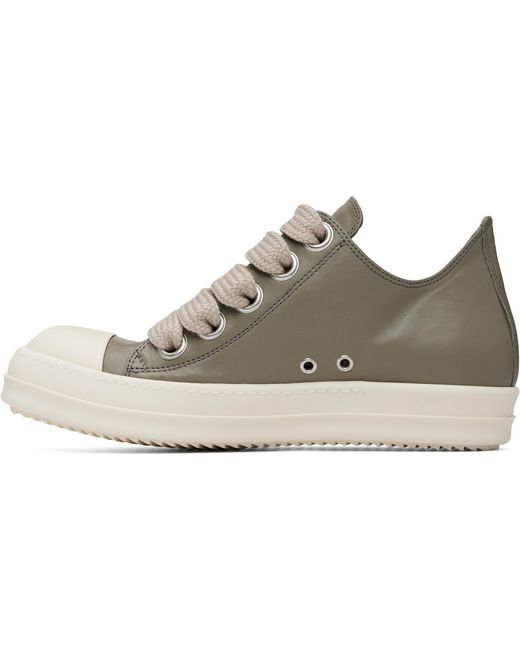 Rick Owens Gray Taupe Tower Jumbolace Low Sneaks Sneakers for men