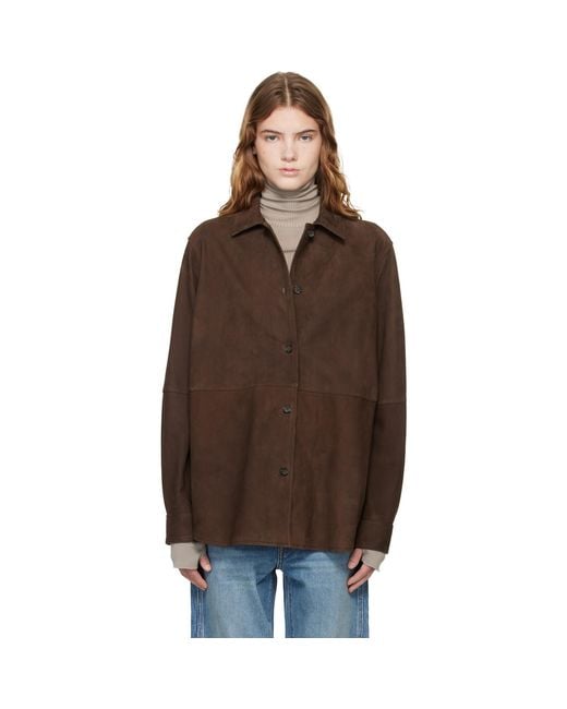 Totême Brown Soft Suede Jacket