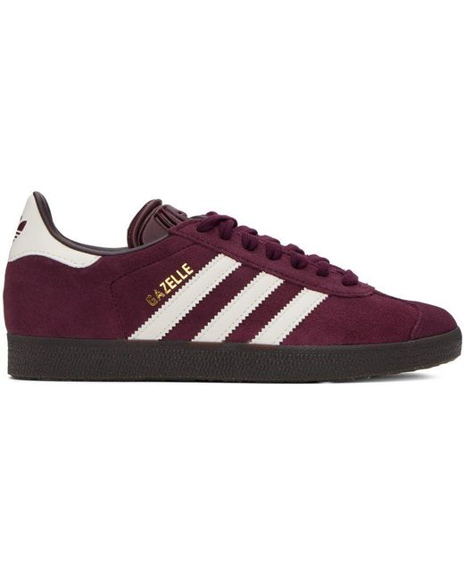 Adidas Originals Black Burgundy Gazelle Sneakers