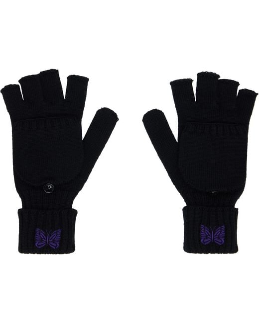 Needles Black Convertible Gloves