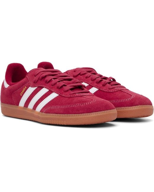 Adidas Originals Red Samba Og Sneakers for men